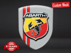 Fiat Abarth Emblema En Relieve Apariencia Premium Etiquetas Auto 